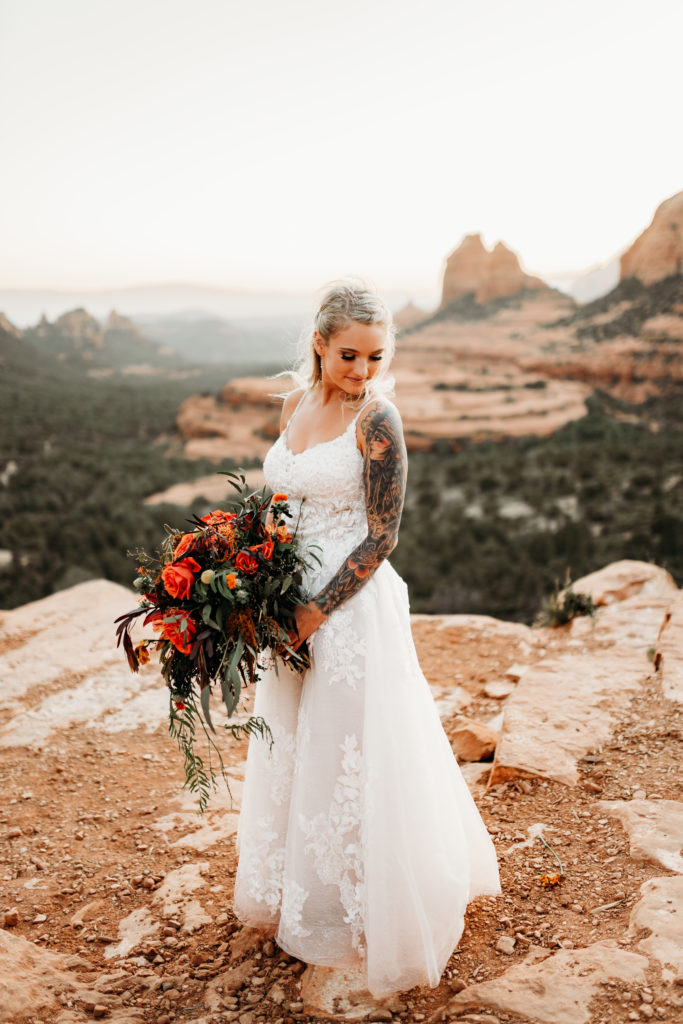 Bride in Arizona wedding
