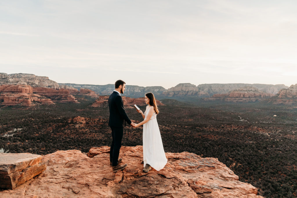 Intimate wedding in Sedona, Arizona