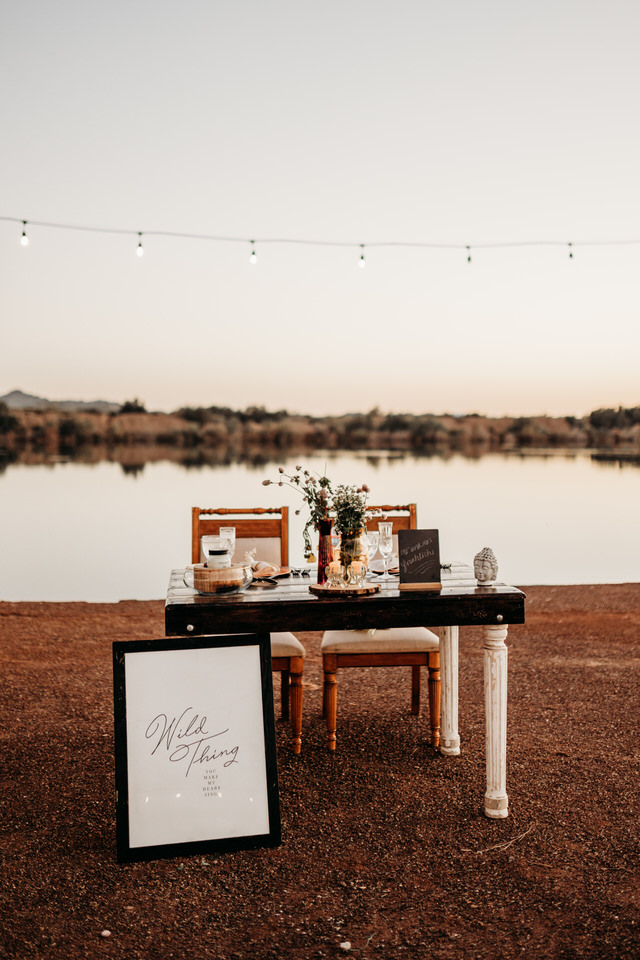 Buckeye, Arizona wedding venue sweetheart table