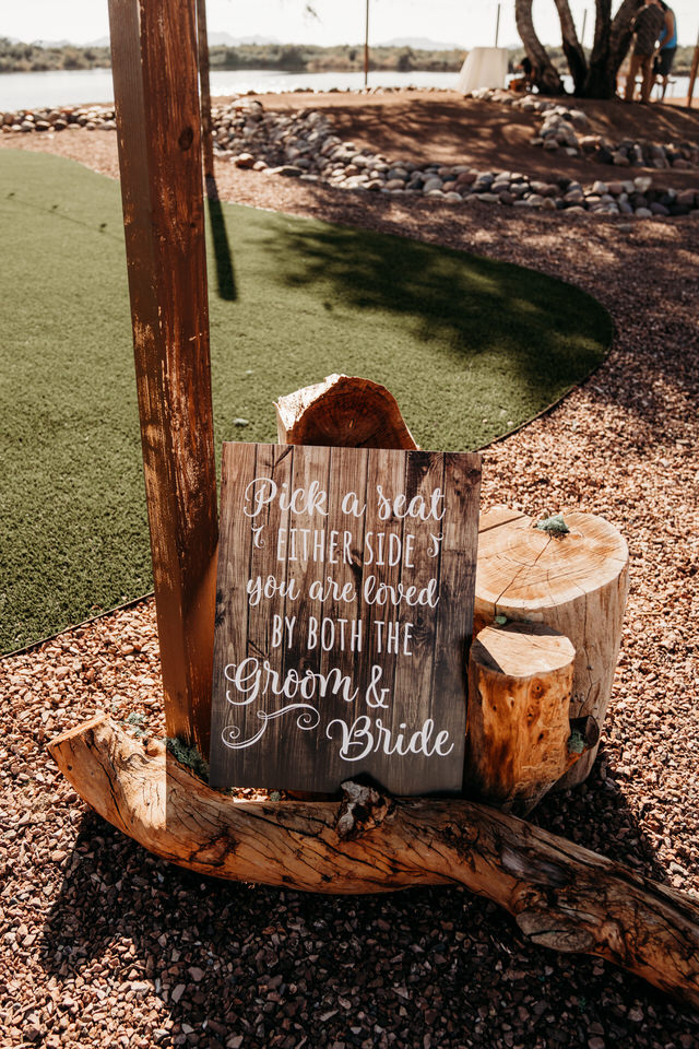 Wedding sign for pick a seat