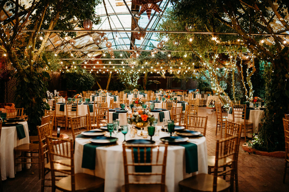 Boojum Tree Hidden Gardens, Phoenix  wedding reception tables