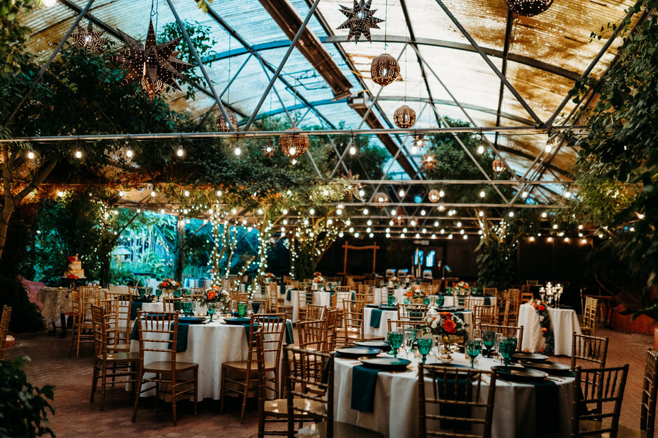 Boojum Tree Hidden Gardens, Phoenix wedding reception decor