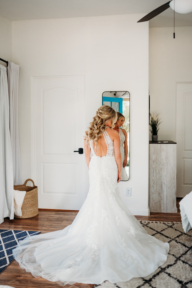 Brides wedding dress