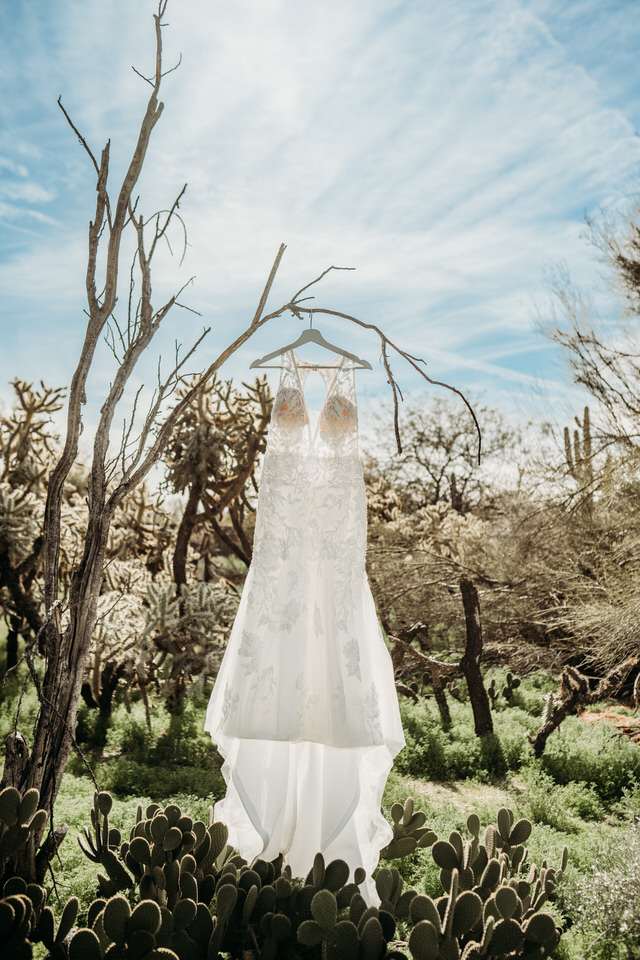 Elopement dress for desert wedding