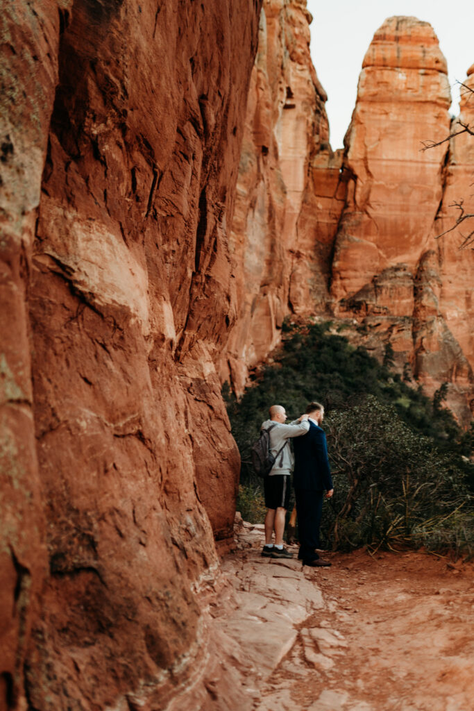 Karen Castor Photography, a Arizona elopement photographer, shares inspiration for a Cathedral Rock Sunrise Elopement in Sedona State Park.