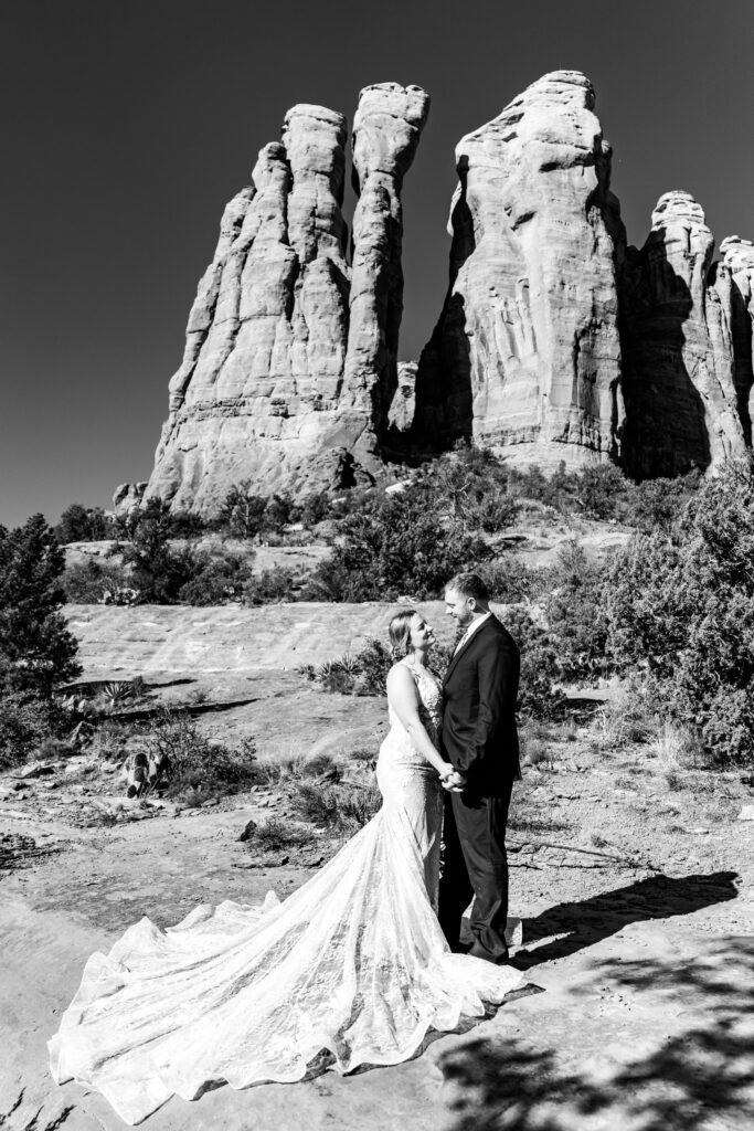 Karen Castor Photography, a Arizona elopement photographer, shares inspiration for a Cathedral Rock Sunrise Elopement in Sedona State Park.