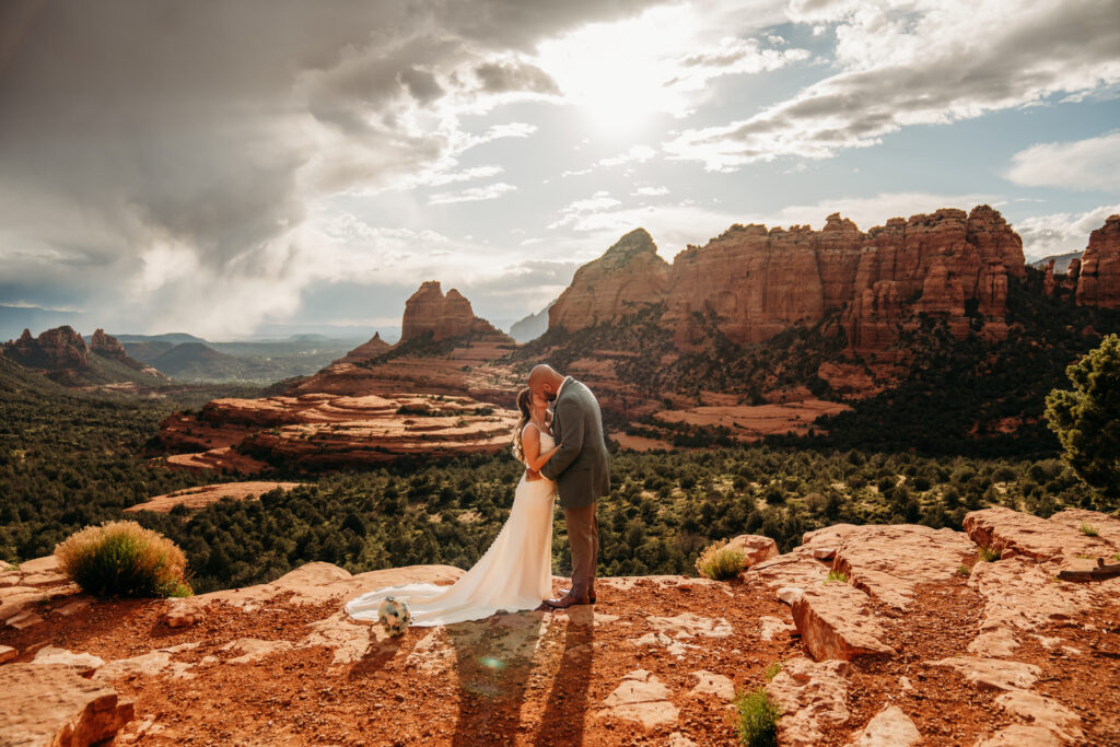 Arizona northern lights elopement featuring an intimate desert wedding day focused on presence and connection.