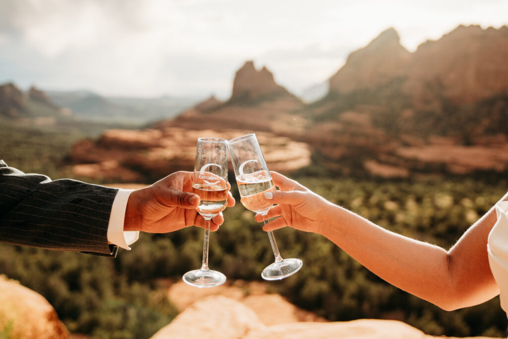 Arizona northern lights elopement featuring an intimate desert wedding day focused on presence and connection.