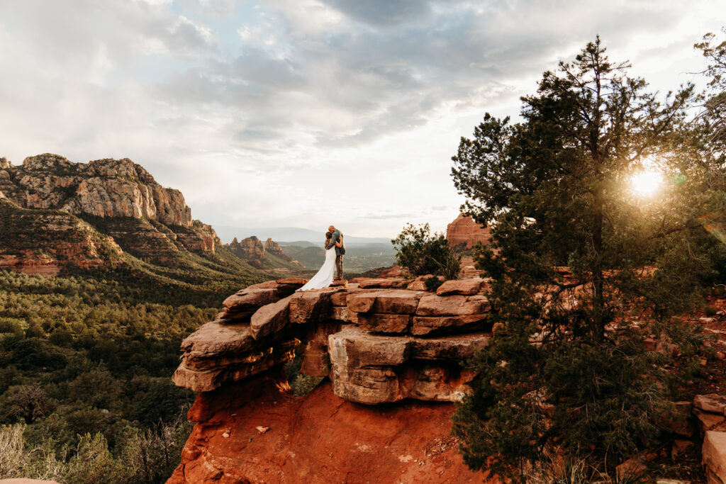 Arizona northern lights elopement featuring an intimate desert wedding day focused on presence and connection.