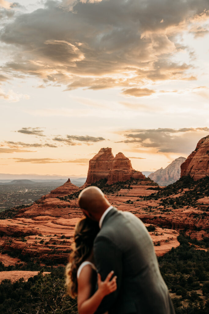 Arizona northern lights elopement featuring an intimate desert wedding day focused on presence and connection.