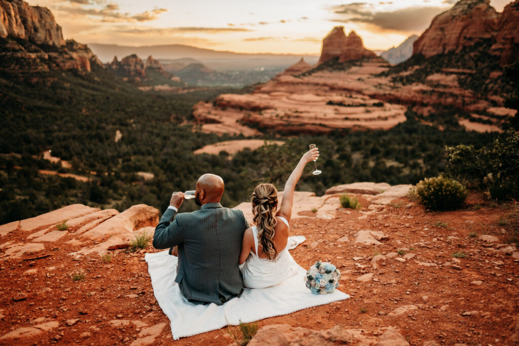 Arizona northern lights elopement featuring an intimate desert wedding day focused on presence and connection.