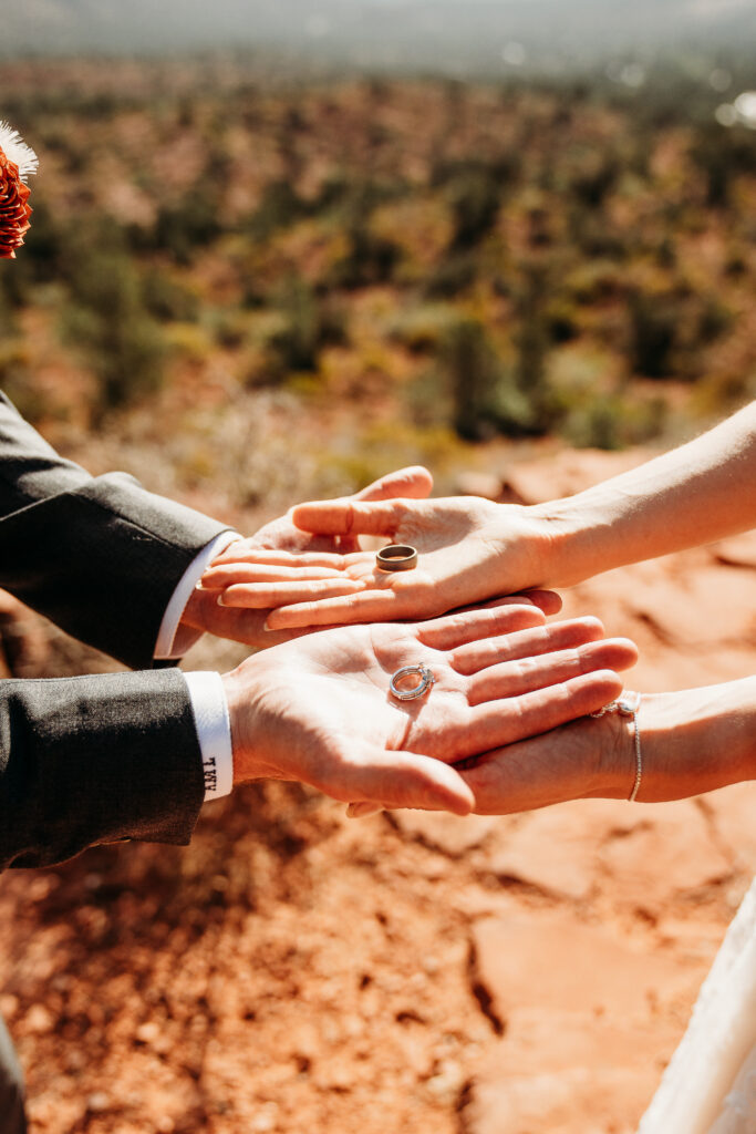 A Sedona adventure elopement featuring a sunrise hike, off-road Jeep experience, and sunset at Merry Go Round Rock.